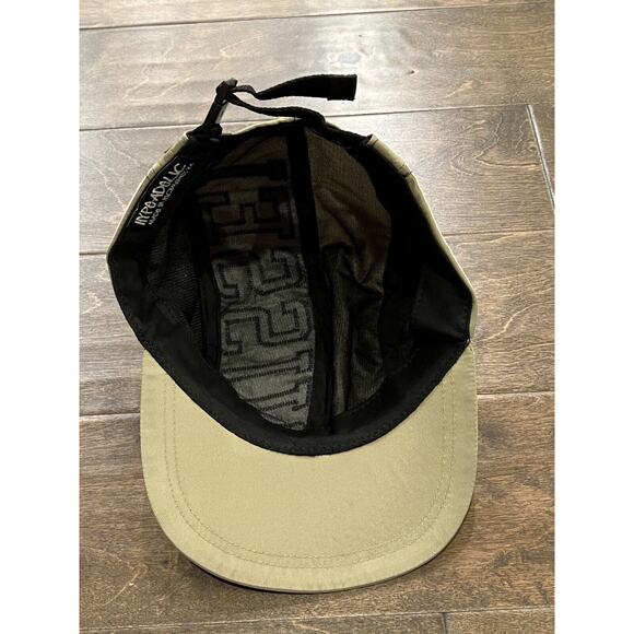 Hypeadelic Mens Khaki Tan Black 5 Panel “Russell” Adjustable Strapback Hat Cap - Picture 6 of 7